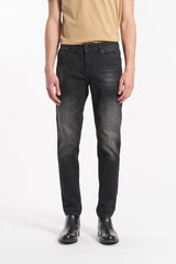 Jeans Simon Black, white brushed