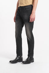 Jeans Simon Black, white brushed